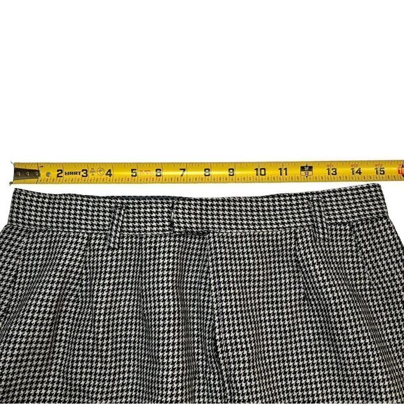 Vintage Houndstooth Patterned Black and white A-Line Pencil Skirt Knee Length - Picture 5 of 8